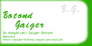 botond gaiger business card